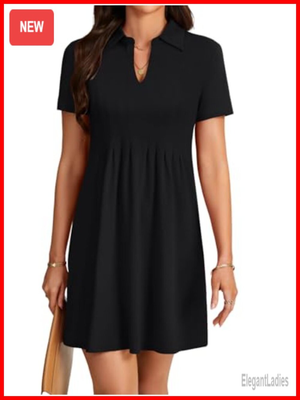 KIFOVEN Women's Summer Casual Mini Dress Black